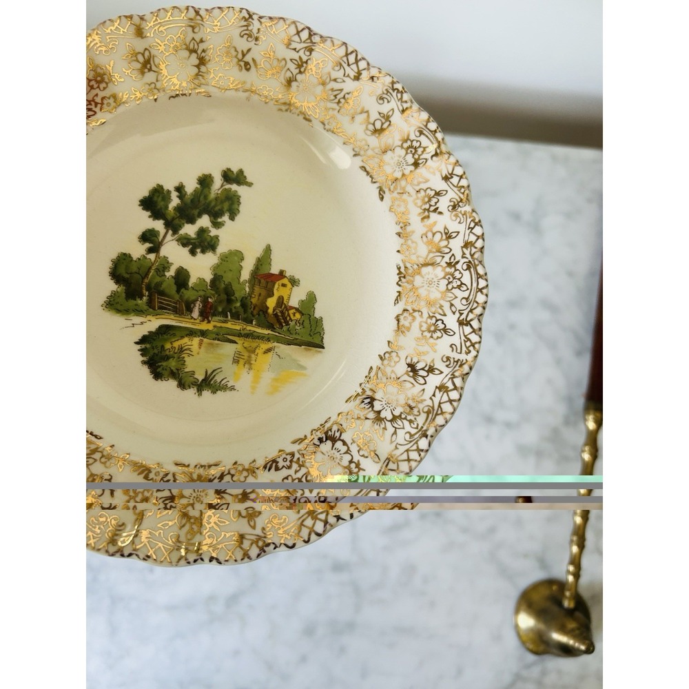 Bread and butter plates American limoges Chateau France country Scene Plate Wall - Picture 3 of 5